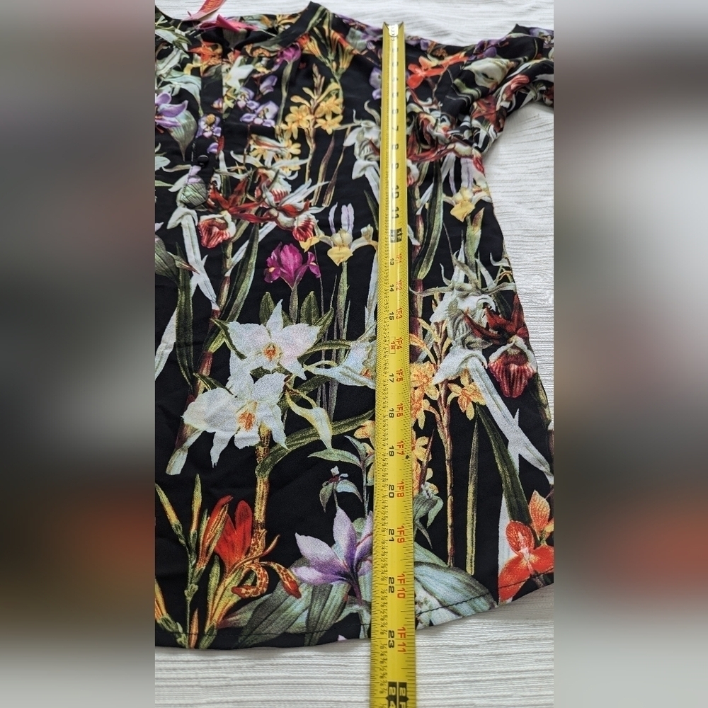 NWT Catherine Malandrino Women’s Multicolor Floral Blouse Sz XS - Picture 11 of 13